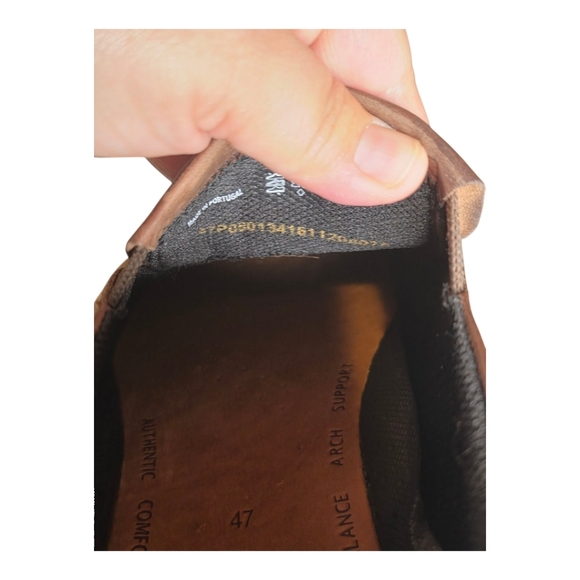 ECCO Brown Leather Slip-On Loafers Men’s Size 13 US 47 EU New Comfort Shoes - Picture 10 of 10